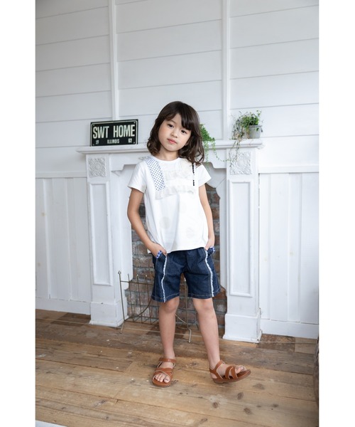 zuppa di zucca（ズッパ デ ズッカ）の「切替えドット半袖Tシャツ（Tシャツ/カットソー・キッズ・オフホワイト・130cm/120cm）」の4枚目の写真