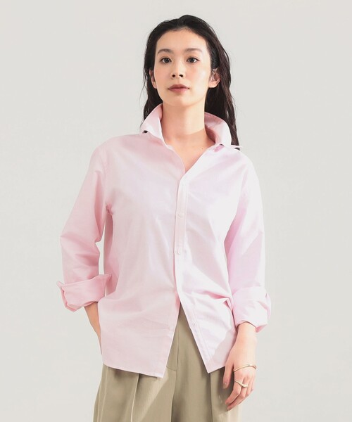 Demi-Luxe BEAMS（デミルクス ビームス）の「AK+1 / コットン オックス シャツ（シャツ/ブラウス・レディース・ピンク/ストライプ・38/36）」の2枚目の写真