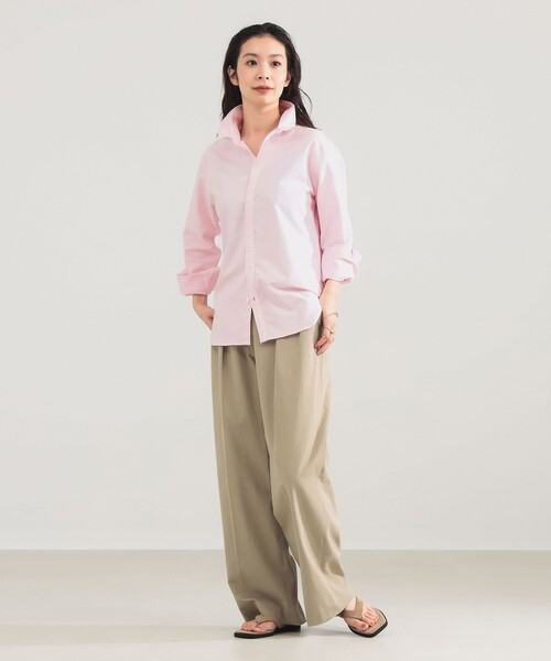 Demi-Luxe BEAMS（デミルクス ビームス）の「AK+1 / コットン オックス シャツ（シャツ/ブラウス・レディース・ピンク/ストライプ・38/36）」の4枚目の写真