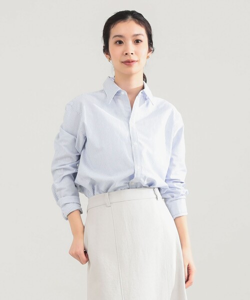 Demi-Luxe BEAMS（デミルクス ビームス）の「AK+1 / コットン オックス シャツ（シャツ/ブラウス・レディース・ピンク/ストライプ・38/36）」の12枚目の写真