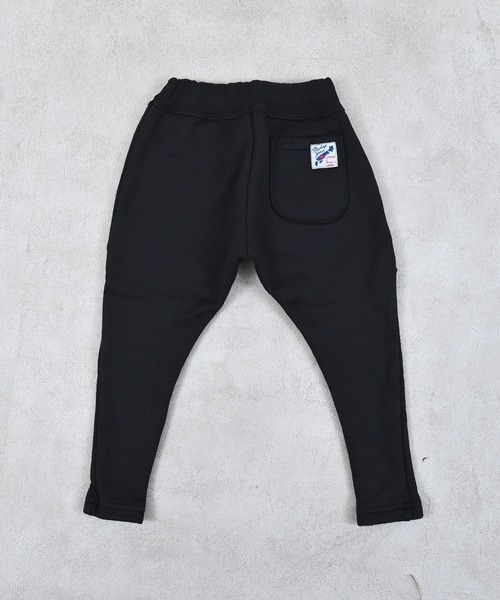 JIPPON（ジポン）の「ファノン裏起毛ストレッチサルエルパンツ/日本製（その他パンツ・キッズ・ホワイト系その他/杢グレー/ブラック・80/90/95/100/110/120）」の2枚目の写真