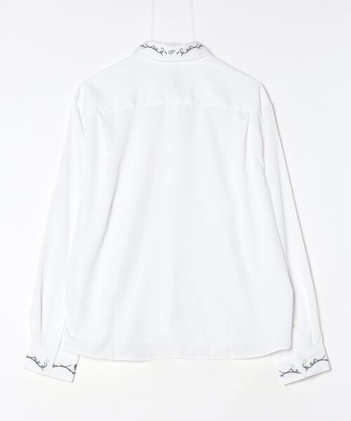 JOHN'S CLOSET（ジョンズクローゼット）の「【13】襟/カフス デザインエンブロイダリーシャツ（シャツ/ブラウス・メンズ・ホワイト/ブラック・MEDIUM/LARGE）」の12枚目の写真