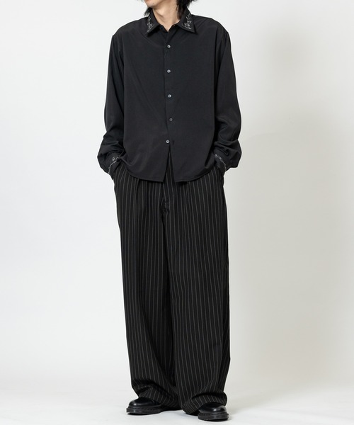 JOHN'S CLOSET（ジョンズクローゼット）の「【13】襟/カフス デザインエンブロイダリーシャツ（シャツ/ブラウス・メンズ・ホワイト/ブラック・MEDIUM/LARGE）」の21枚目の写真