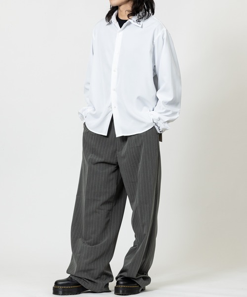 JOHN'S CLOSET（ジョンズクローゼット）の「【13】襟/カフス デザインエンブロイダリーシャツ（シャツ/ブラウス・メンズ・ホワイト/ブラック・MEDIUM/LARGE）」の7枚目の写真