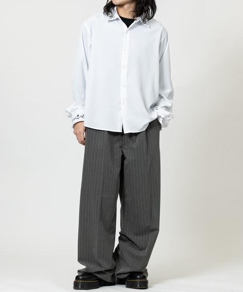 JOHN'S CLOSET（ジョンズクローゼット）の「【13】襟/カフス デザインエンブロイダリーシャツ（シャツ/ブラウス・メンズ・ホワイト/ブラック・MEDIUM/LARGE）」の8枚目の写真