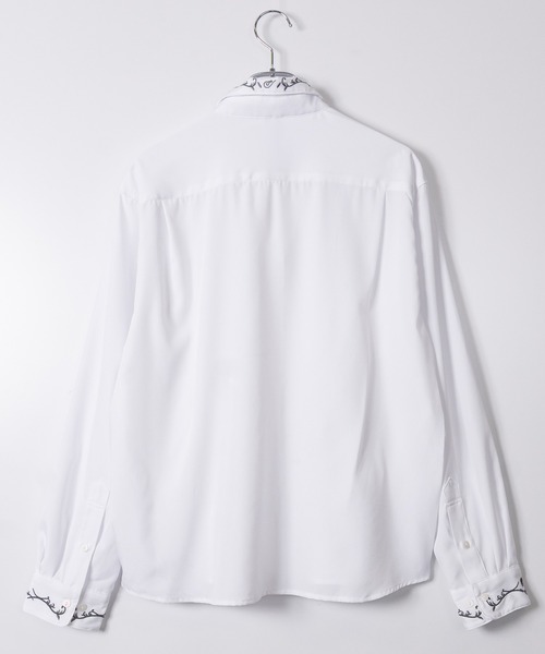 JOHN'S CLOSET（ジョンズクローゼット）の「【13】襟/カフス デザインエンブロイダリーシャツ（シャツ/ブラウス・メンズ・ホワイト/ブラック・MEDIUM/LARGE）」の14枚目の写真