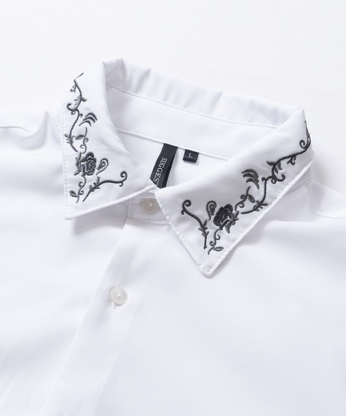 JOHN'S CLOSET（ジョンズクローゼット）の「【13】襟/カフス デザインエンブロイダリーシャツ（シャツ/ブラウス・メンズ・ホワイト/ブラック・MEDIUM/LARGE）」の18枚目の写真