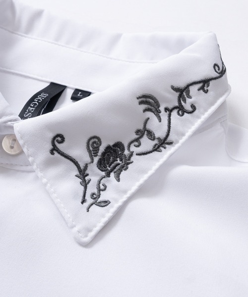 JOHN'S CLOSET（ジョンズクローゼット）の「【13】襟/カフス デザインエンブロイダリーシャツ（シャツ/ブラウス・メンズ・ホワイト/ブラック・MEDIUM/LARGE）」の17枚目の写真