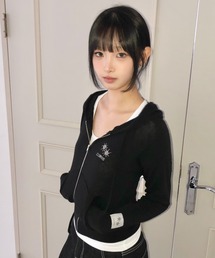 COIRIS_（コイリス）の「◇COIRIS◇ブランド直輸入正規品/グレン クロップ フード ジップアップ GLEN CROP HOOD ZIP-UP（パーカー）」