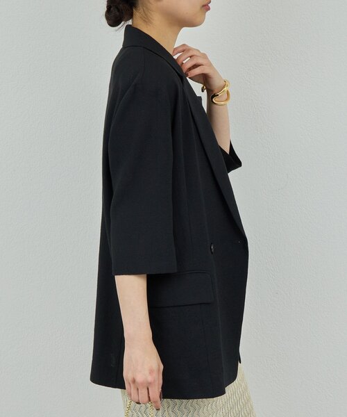 GALLARDAGALANTE(ガリャルダガランテ)の「【2サイズ展開】【大人気アイテムが今年も登場】ハーフスリーブジャケット(テーラードジャケット・レディース・グレー/ベージュ/ブラック・0/1)」の5枚目の写真