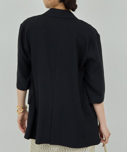 GALLARDAGALANTE(ガリャルダガランテ)の「【2サイズ展開】【大人気アイテムが今年も登場】ハーフスリーブジャケット(テーラードジャケット・レディース・グレー/ベージュ/ブラック・0/1)」の6枚目の写真