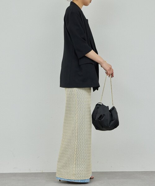 GALLARDAGALANTE(ガリャルダガランテ)の「【2サイズ展開】【大人気アイテムが今年も登場】ハーフスリーブジャケット(テーラードジャケット・レディース・グレー/ベージュ/ブラック・0/1)」の8枚目の写真