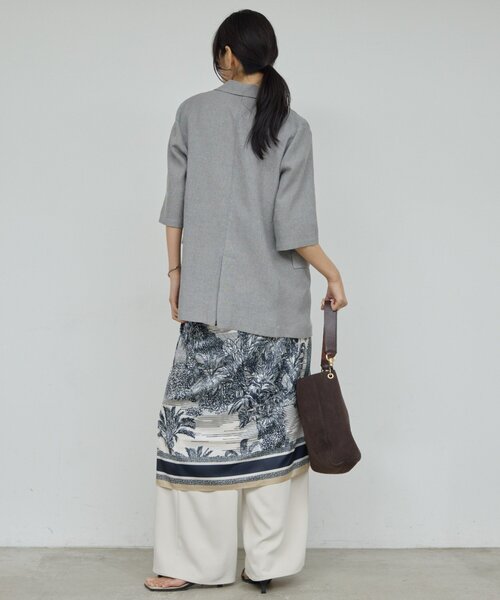 GALLARDAGALANTE(ガリャルダガランテ)の「【2サイズ展開】【大人気アイテムが今年も登場】ハーフスリーブジャケット(テーラードジャケット・レディース・グレー/ベージュ/ブラック・0/1)」の16枚目の写真