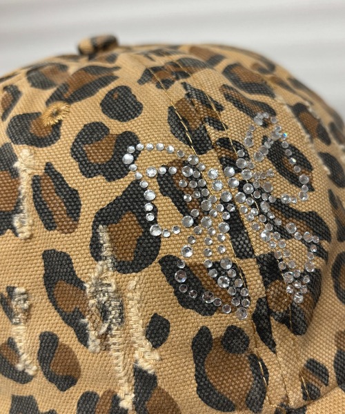 NANEA（ナネア）の「ラインストーンリボン ヒョウ柄キャップ（キャップ・レディース・ブラウン/ベージュ・フリー）」の10枚目の写真