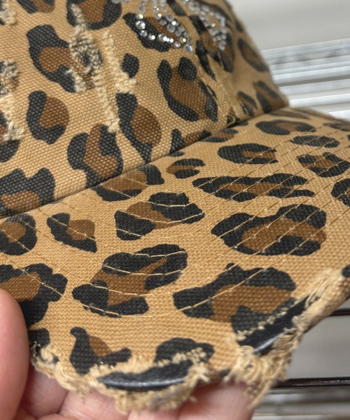 NANEA（ナネア）の「ラインストーンリボン ヒョウ柄キャップ（キャップ・レディース・ブラウン/ベージュ・フリー）」の11枚目の写真