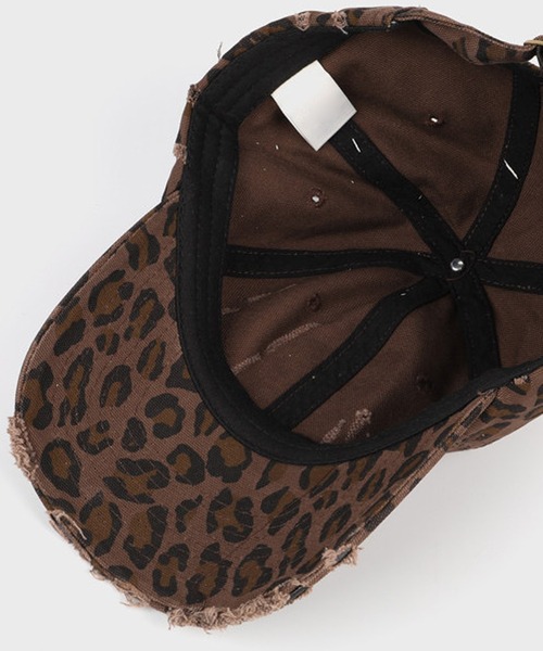 NANEA（ナネア）の「ラインストーンリボン ヒョウ柄キャップ（キャップ・レディース・ブラウン/ベージュ・フリー）」の9枚目の写真