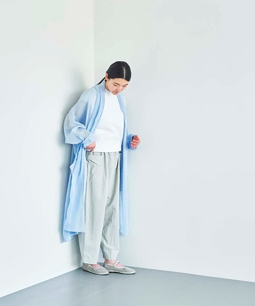 ata(アタ)の「ata robe 3. / ラミーローブコート(その他アウター・レディース・サックスブルー/ピンク/ネイビー・MEDIUM)」の3枚目の写真