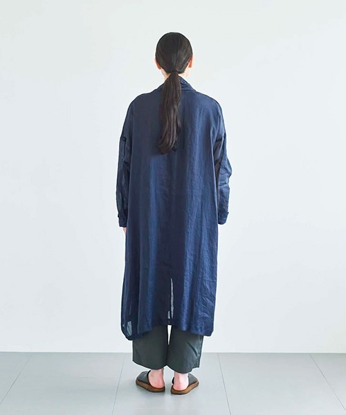 ata(アタ)の「ata robe 3. / ラミーローブコート(その他アウター・レディース・サックスブルー/ピンク/ネイビー・MEDIUM)」の7枚目の写真