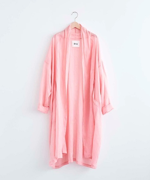 ata(アタ)の「ata robe 3. / ラミーローブコート(その他アウター・レディース・サックスブルー/ピンク/ネイビー・MEDIUM)」の11枚目の写真