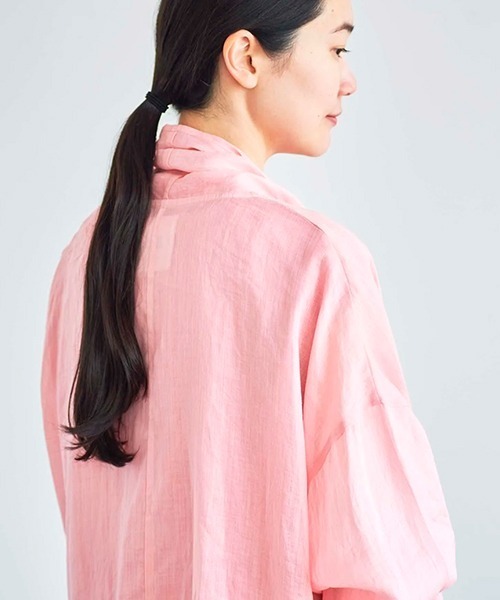 ata(アタ)の「ata robe 3. / ラミーローブコート(その他アウター・レディース・サックスブルー/ピンク/ネイビー・MEDIUM)」の13枚目の写真