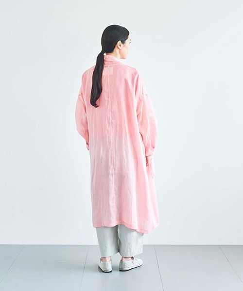 ata(アタ)の「ata robe 3. / ラミーローブコート(その他アウター・レディース・サックスブルー/ピンク/ネイビー・MEDIUM)」の14枚目の写真