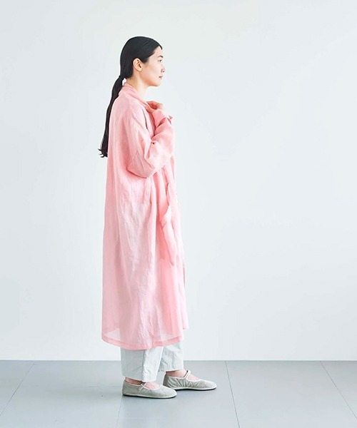 ata(アタ)の「ata robe 3. / ラミーローブコート(その他アウター・レディース・サックスブルー/ピンク/ネイビー・MEDIUM)」の16枚目の写真