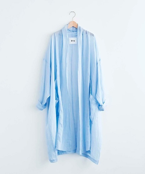 ata(アタ)の「ata robe 3. / ラミーローブコート(その他アウター・レディース・サックスブルー/ピンク/ネイビー・MEDIUM)」の18枚目の写真