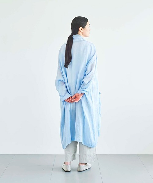 ata(アタ)の「ata robe 3. / ラミーローブコート(その他アウター・レディース・サックスブルー/ピンク/ネイビー・MEDIUM)」の22枚目の写真