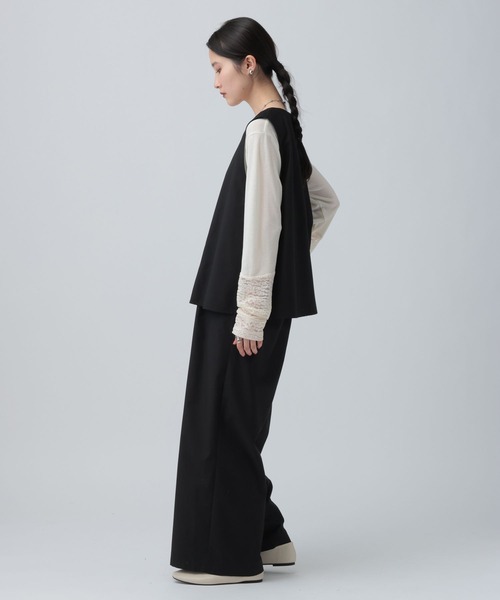 LEPSIM(レプシィム)の「Vネックオールインワン 643491(サロペット/オーバーオール・レディース・ブラック/ベージュ/グレー・FREE)」の6枚目の写真