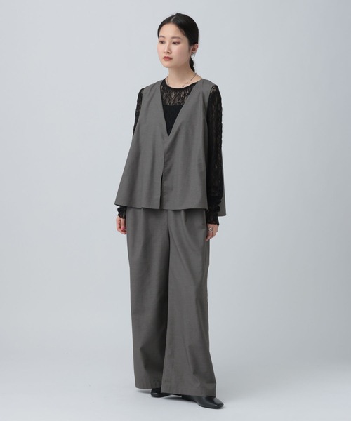 LEPSIM(レプシィム)の「Vネックオールインワン 643491(サロペット/オーバーオール・レディース・ブラック/ベージュ/グレー・FREE)」の9枚目の写真