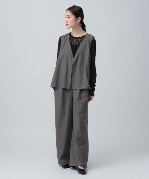 LEPSIM(レプシィム)の「Vネックオールインワン 643491(サロペット/オーバーオール・レディース・ブラック/ベージュ/グレー・FREE)」の11枚目の写真