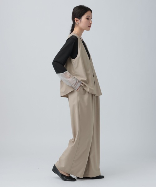 LEPSIM(レプシィム)の「Vネックオールインワン 643491(サロペット/オーバーオール・レディース・ブラック/ベージュ/グレー・FREE)」の15枚目の写真