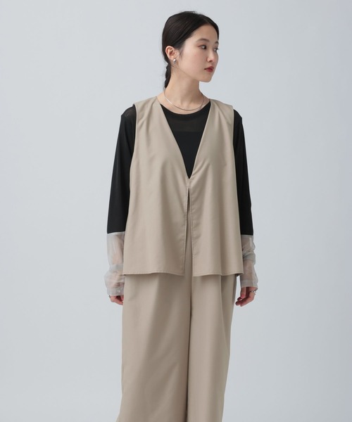 LEPSIM(レプシィム)の「Vネックオールインワン 643491(サロペット/オーバーオール・レディース・ブラック/ベージュ/グレー・FREE)」の17枚目の写真