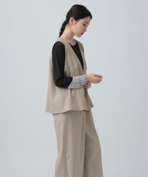 LEPSIM(レプシィム)の「Vネックオールインワン 643491(サロペット/オーバーオール・レディース・ブラック/ベージュ/グレー・FREE)」の18枚目の写真