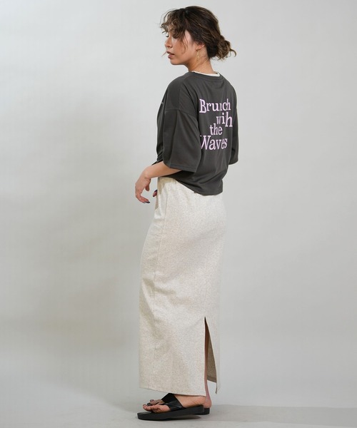 RIKKA FEMME(リッカファム)の「RIKKA FEMME/リッカファム 半袖 Tシャツ バックプリント 結びデザイン 吸水速乾 UVカット RF6S-2103(Tシャツ/カットソー・レディース・チャコールグレー/ホワイト/イエロー/ネイビー・FREE)」の14枚目の写真