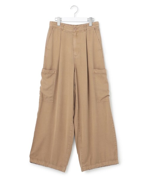 23区 L(ニジュウサンクオオキイサイズ)の「ガーメントツイル ワイドタック パンツ(その他パンツ・レディース・ダークブラウン系/ベージュ系/ネイビー系・46/44)」の5枚目の写真