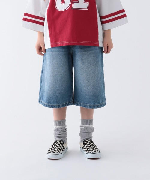 BAYFLOW（ベイフロー）の「[トレンドのストリートコーデに☆]バギーハーフデニムパンツ(KIDS)（デニムパンツ・キッズ・ダークブルー/ライトブルー・150cm/130cm/110cm）」の17枚目の写真