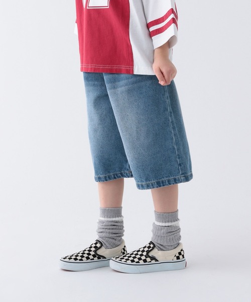 BAYFLOW（ベイフロー）の「[トレンドのストリートコーデに☆]バギーハーフデニムパンツ(KIDS)（デニムパンツ・キッズ・ダークブルー/ライトブルー・150cm/130cm/110cm）」の18枚目の写真