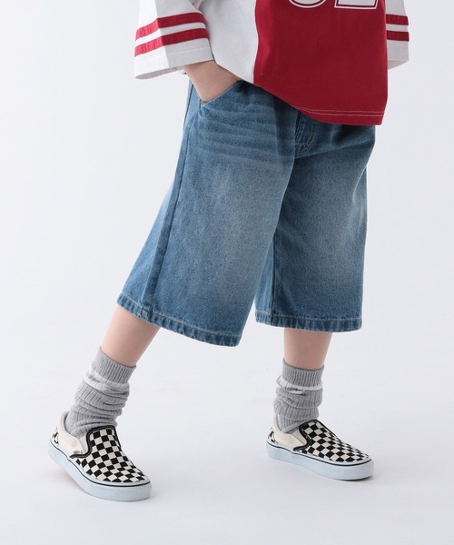 BAYFLOW（ベイフロー）の「[トレンドのストリートコーデに☆]バギーハーフデニムパンツ(KIDS)（デニムパンツ・キッズ・ダークブルー/ライトブルー・150cm/130cm/110cm）」の19枚目の写真