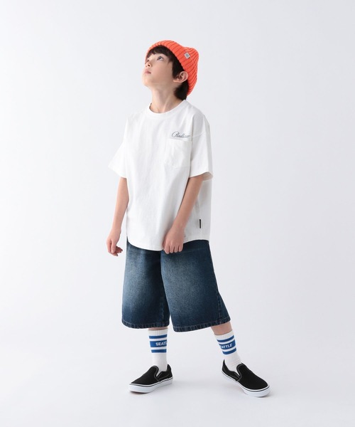 BAYFLOW（ベイフロー）の「[トレンドのストリートコーデに☆]バギーハーフデニムパンツ(KIDS)（デニムパンツ・キッズ・ダークブルー/ライトブルー・150cm/130cm/110cm）」の21枚目の写真