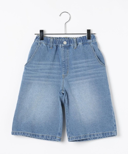 BAYFLOW（ベイフロー）の「[トレンドのストリートコーデに☆]バギーハーフデニムパンツ(KIDS)（デニムパンツ・キッズ・ダークブルー/ライトブルー・150cm/130cm/110cm）」の3枚目の写真