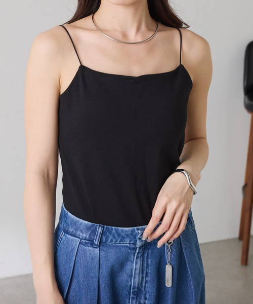 COLLAGE GALLARDAGALANTE(コラージュガリャルダガランテ)の「カップ付きキャミソール(キャミソール・レディース・ホワイト/ブラック・FREE)」の19枚目の写真