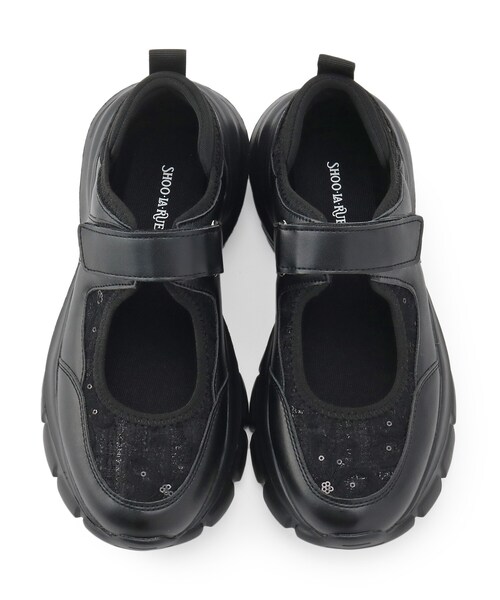 SHOO・LA・RUE（シューラルー）の「メリージェ―ンスニーカー（スニーカー・レディース・ブラック/アイボリー・45/35）」の7枚目の写真