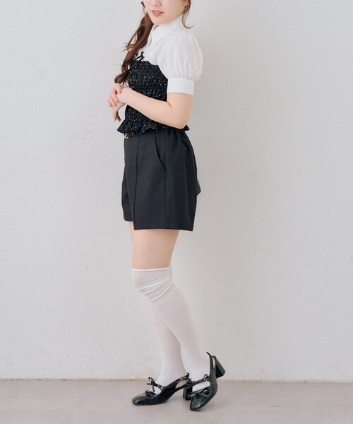 continuer de NICE CLAUP（コンティニューデナイスクラップ）の「ビット付ショートパンツ（その他パンツ・レディース・チャコールグレー/ブラック/ベージュ・FREE）」の18枚目の写真