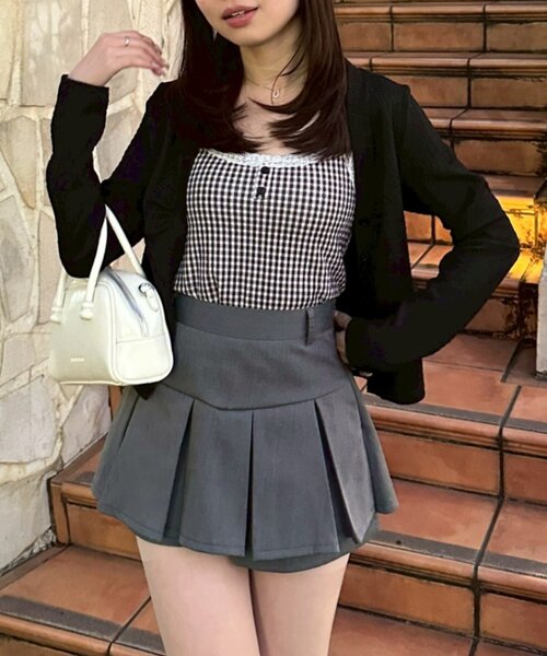 continuer de NICE CLAUP（コンティニューデナイスクラップ）の「花柄JQD×キャミSET（Tシャツ/カットソー・レディース・サックスブルー/ブラック/アイボリー/その他11・FREE）」の3枚目の写真