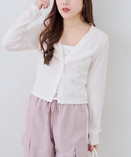 continuer de NICE CLAUP（コンティニューデナイスクラップ）の「花柄JQD×キャミSET（Tシャツ/カットソー・レディース・サックスブルー/ブラック/アイボリー/その他11・FREE）」の21枚目の写真