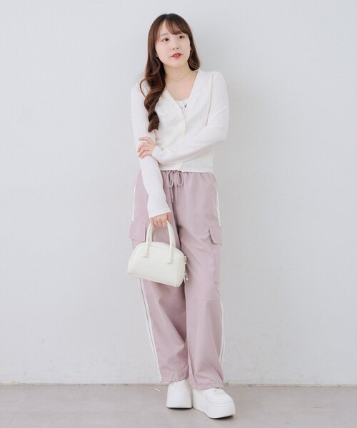 continuer de NICE CLAUP（コンティニューデナイスクラップ）の「花柄JQD×キャミSET（Tシャツ/カットソー・レディース・サックスブルー/ブラック/アイボリー/その他11・FREE）」の22枚目の写真