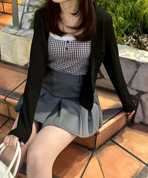 continuer de NICE CLAUP（コンティニューデナイスクラップ）の「花柄JQD×キャミSET（Tシャツ/カットソー・レディース・サックスブルー/ブラック/アイボリー/その他11・FREE）」の12枚目の写真