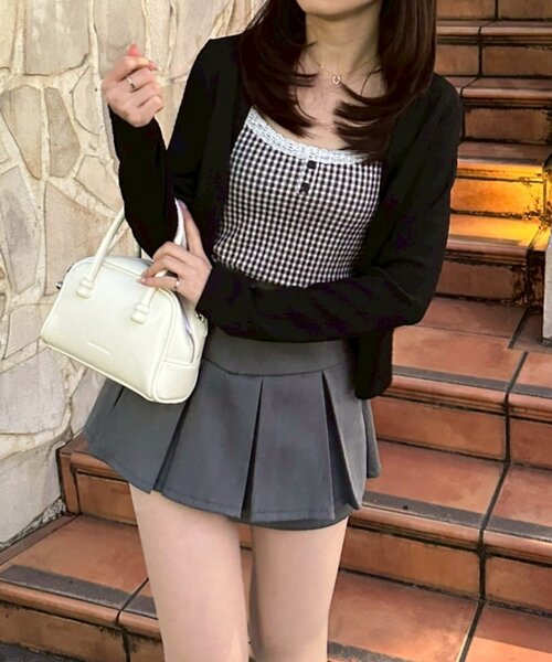 continuer de NICE CLAUP（コンティニューデナイスクラップ）の「花柄JQD×キャミSET（Tシャツ/カットソー・レディース・サックスブルー/ブラック/アイボリー/その他11・FREE）」の13枚目の写真