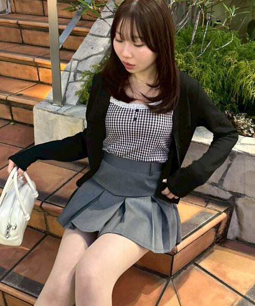 continuer de NICE CLAUP（コンティニューデナイスクラップ）の「花柄JQD×キャミSET（Tシャツ/カットソー・レディース・サックスブルー/ブラック/アイボリー/その他11・FREE）」の16枚目の写真